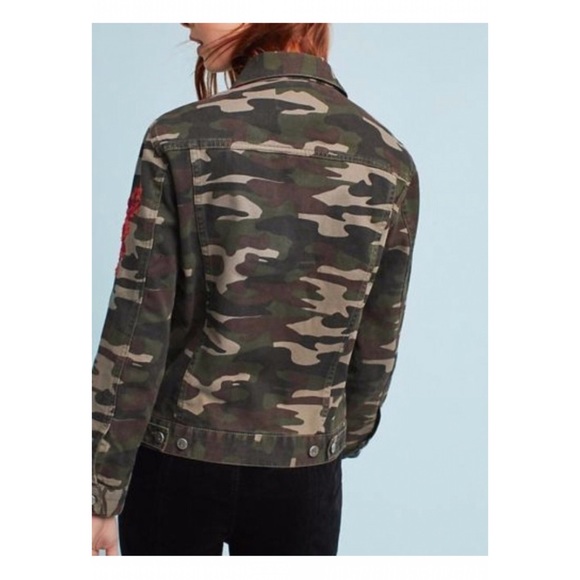 NWOT - Pilcro Embroidered Camo Jacket, XL - Picture 6 of 15